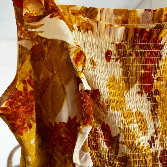 Orange Ruffle Smocked Tank - Picture 3 of 6